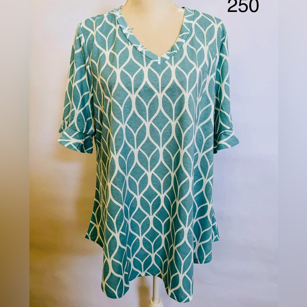 Knit Tunic, Aqua XXL